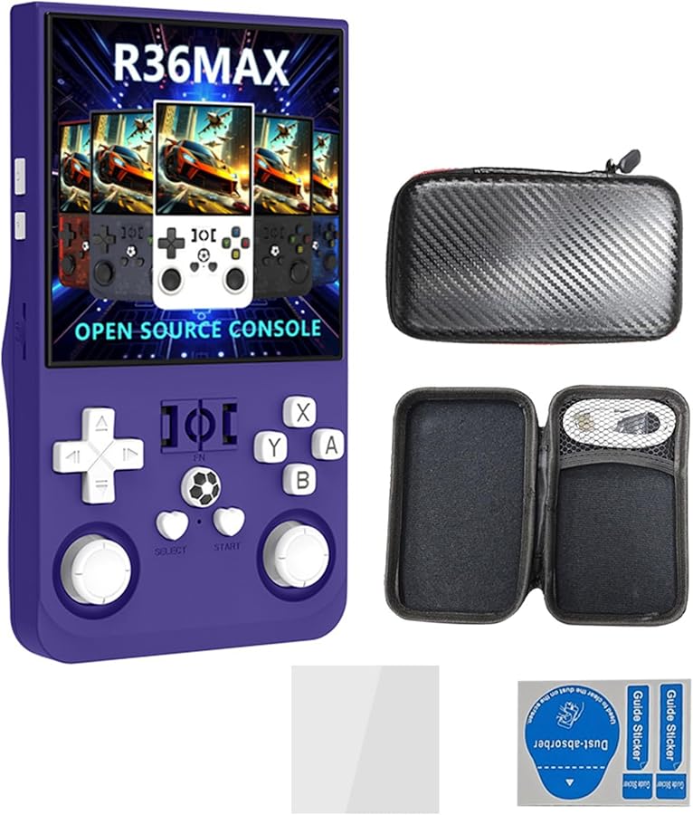 White Open Source R36Max 4 Inch Handheld Video Game Console Pocket Player Gift - Image 5